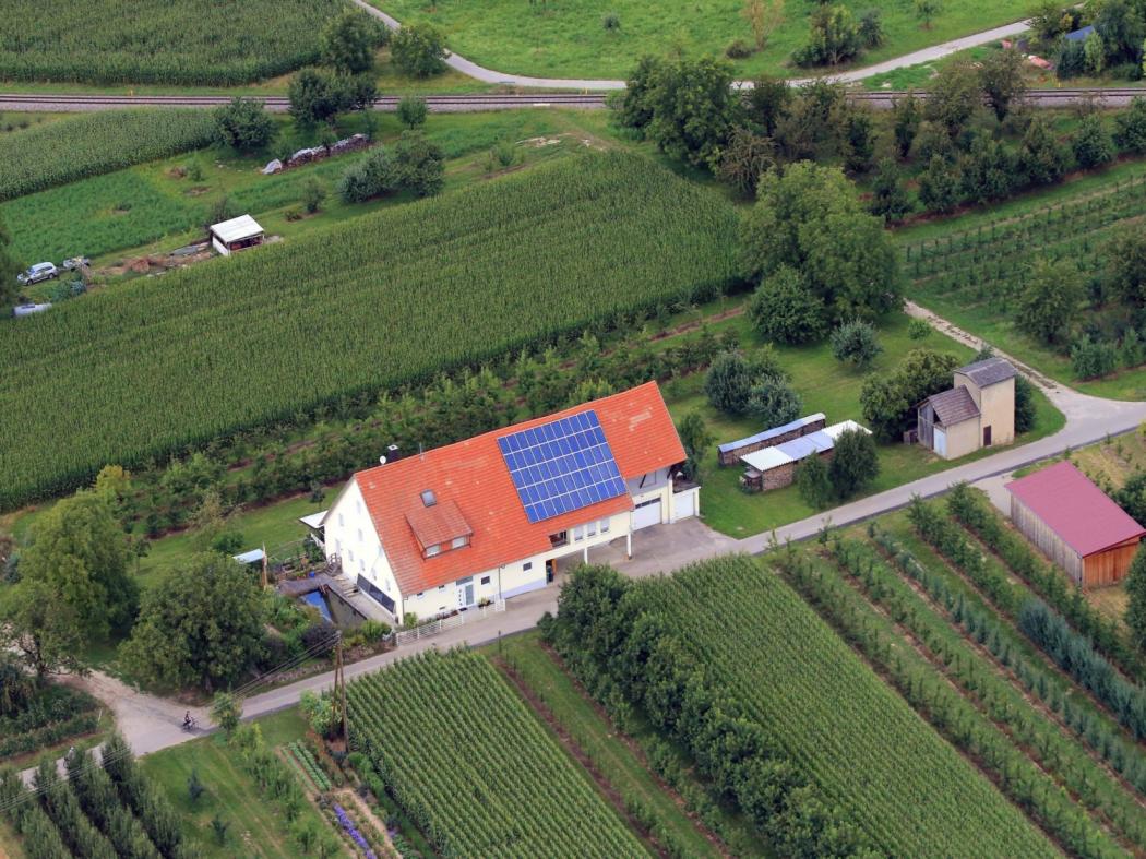 Luftbild des Hauses